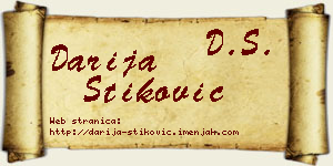 Darija Stiković vizit kartica